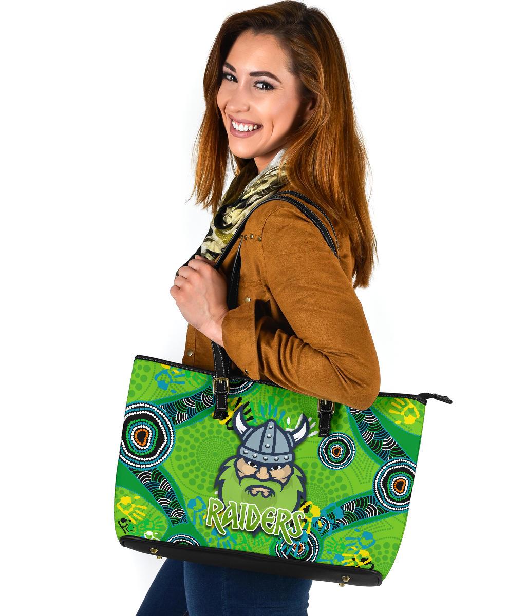 canberra-large-leather-tote-raiders-viking-indigenous