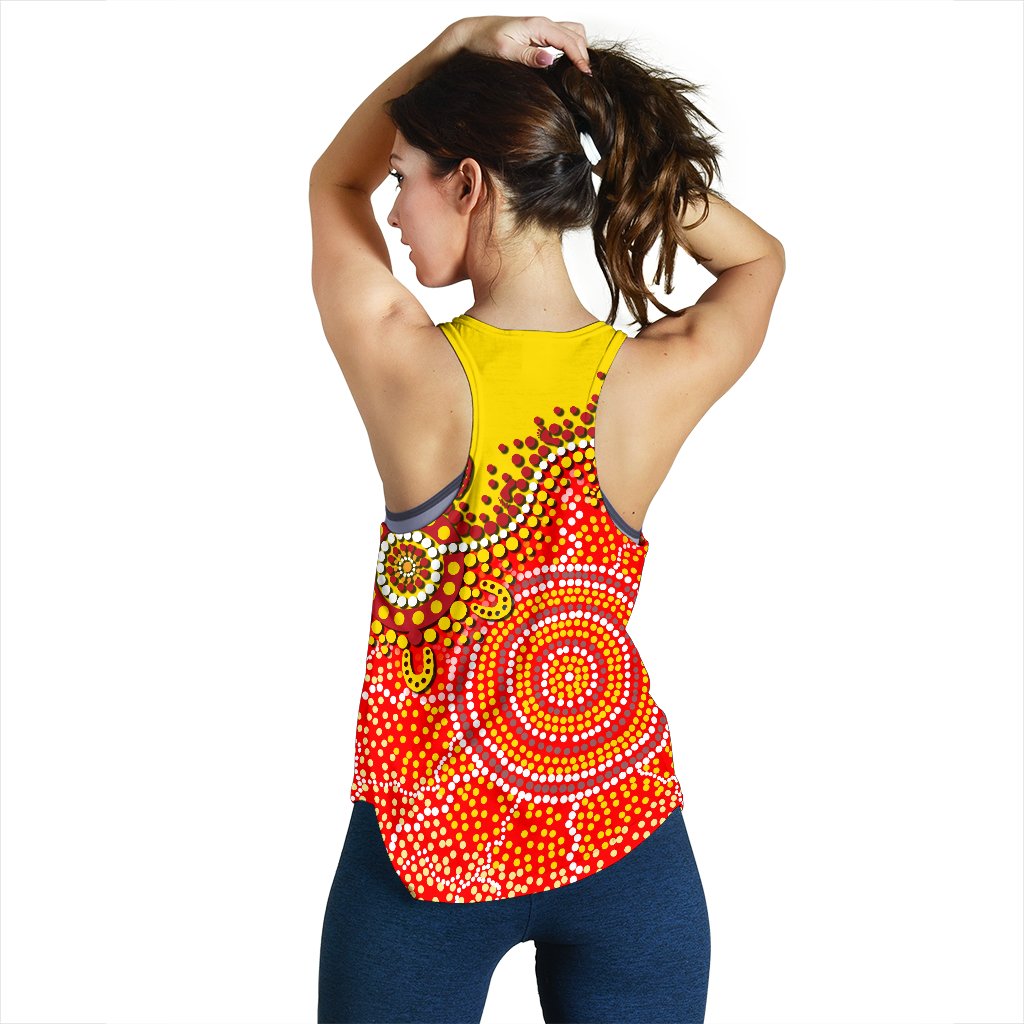 Gold Coast Women's Racerback Tank Sun Aboriginal - Vibe Hoodie