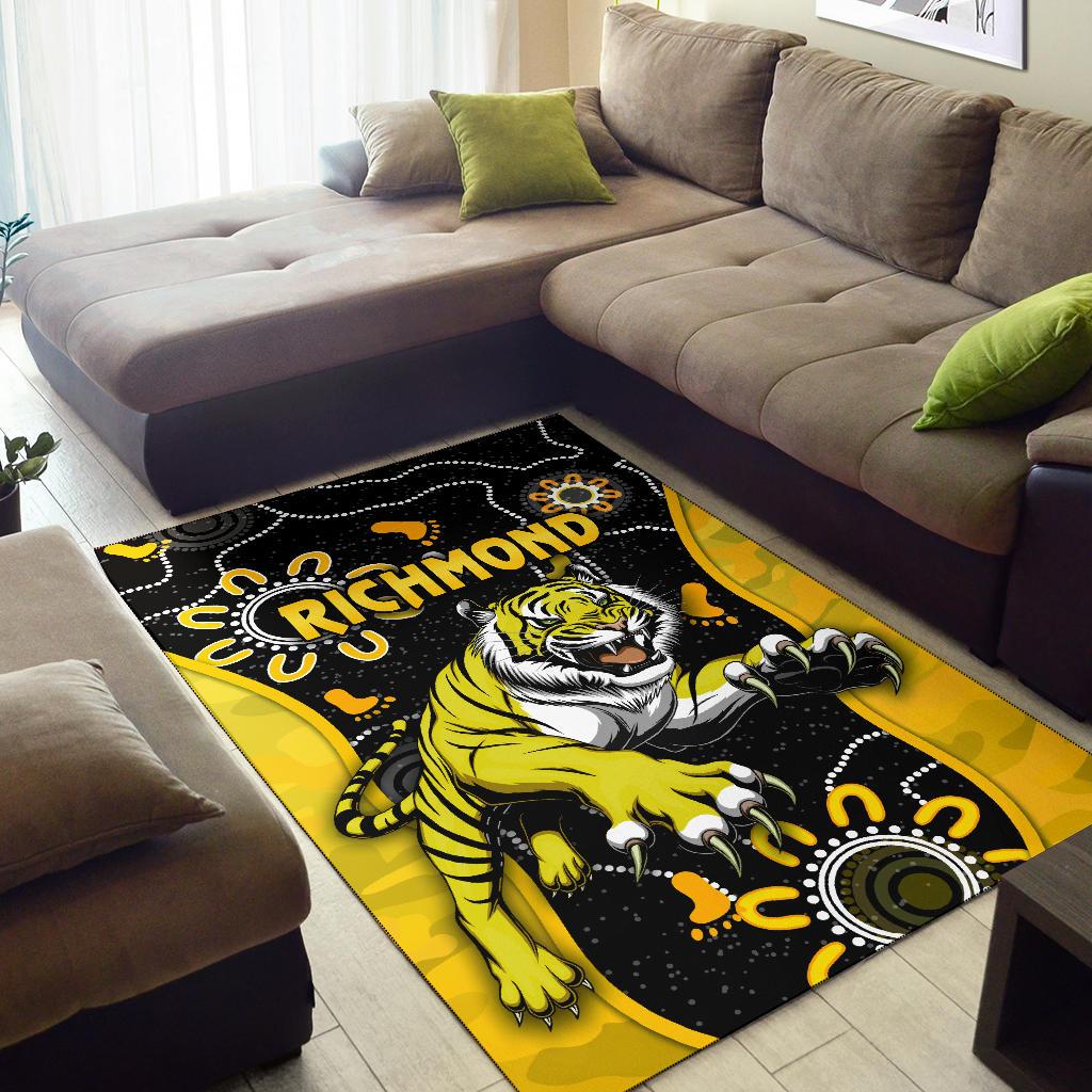richmond-football-area-rug-tigers-anzac-day-unique-indigenous