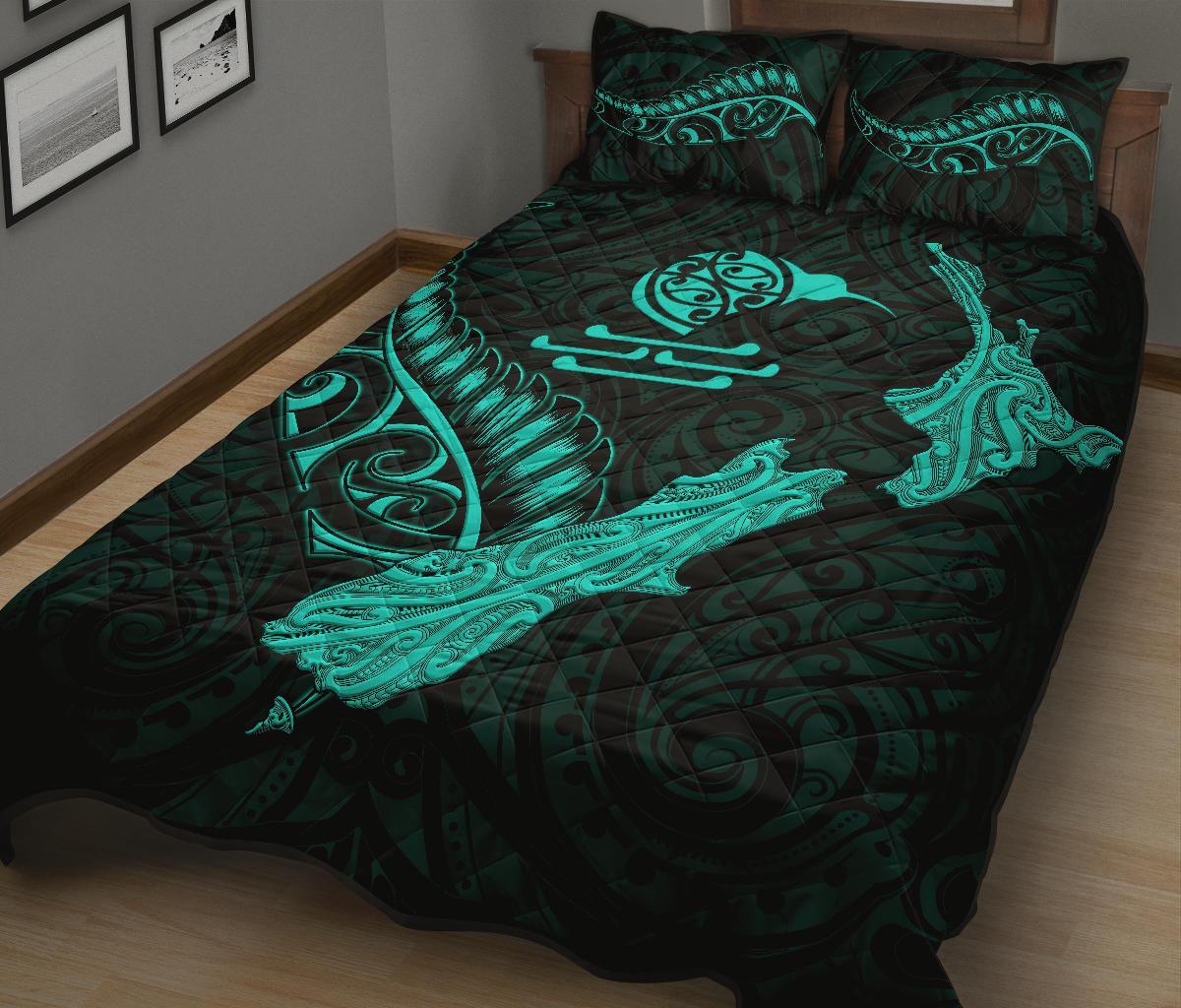 new-zealand-heart-quilt-bed-set-map-kiwi-mix-silver-fern-turquoise