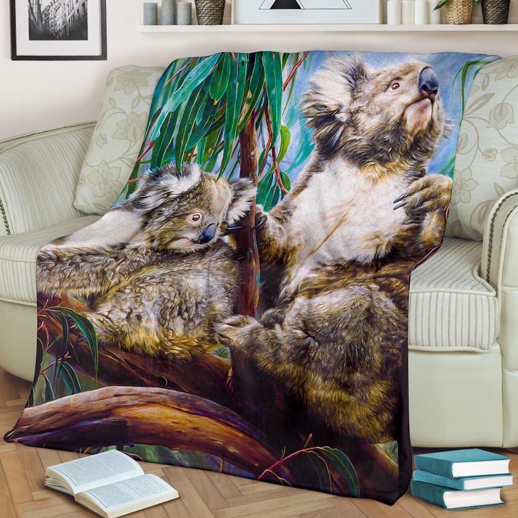 premium-blanket-koala-and-joey-blanket-3d-art