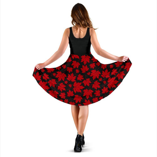 Canada Women'S Dress Pattern Maple Leaf - Vibe Hoodie