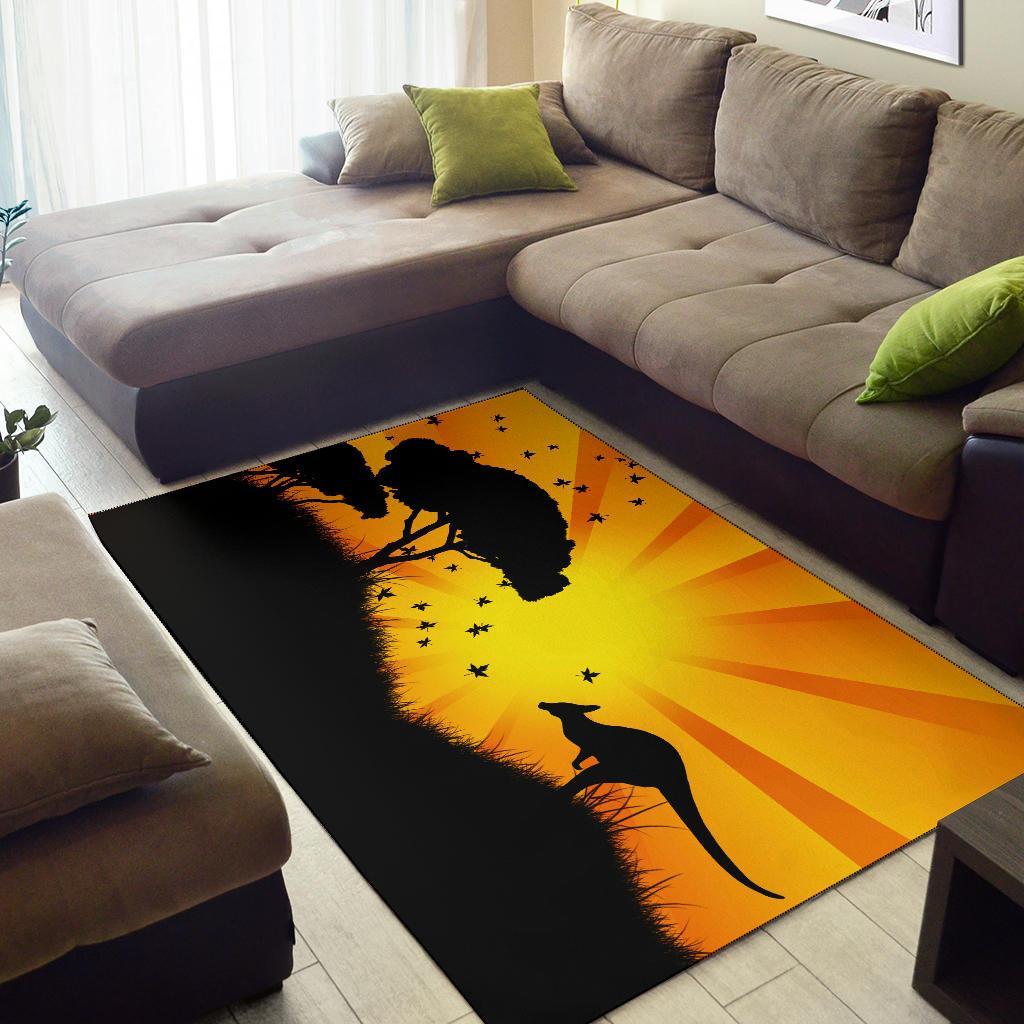 area-rug-kangaroo-rug-sunset-landscape-art