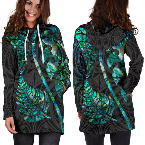 aotearoa-maori-women-hoodie-dress-silver-fern-koru-vibes