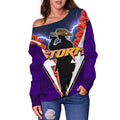Melbourne Women's Off Shoulder Sweater Storm Anzacday - Vibe Hoodie