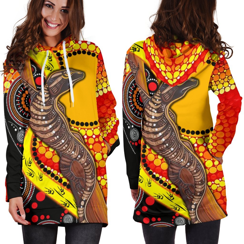 hoodie-dress-australian-aboriginal-dot-painting-sun-and-lizard