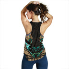 New Zealand Racerback Tank Manaia Paua Fern Wing - Gold - Vibe Hoodie