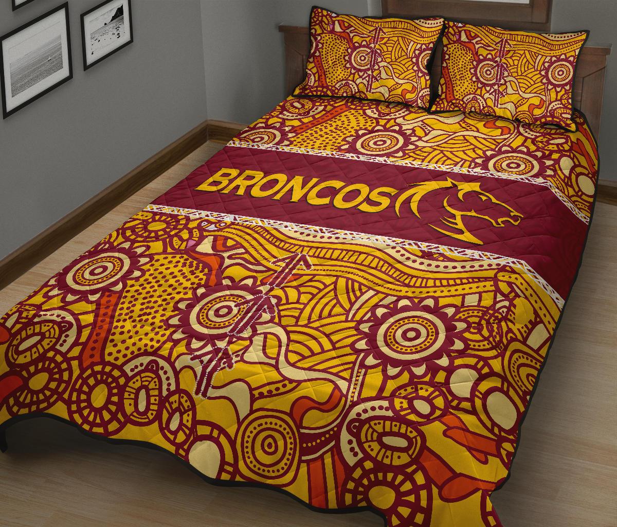 brisbane-broncos-quilt-bed-set-aboriginal-patterns