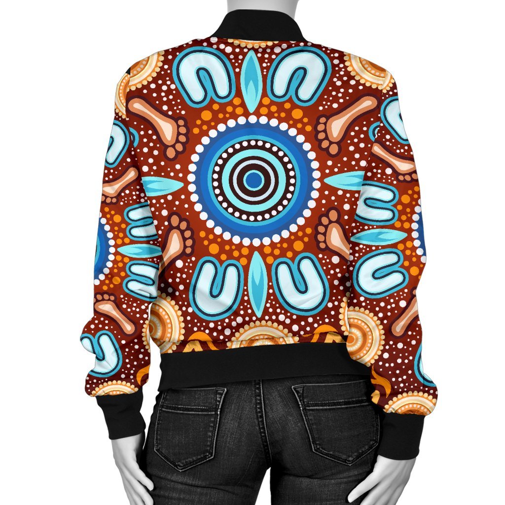 aboriginal-womens-bomber-jacket-indigenous-circle-dot-painting-ver02