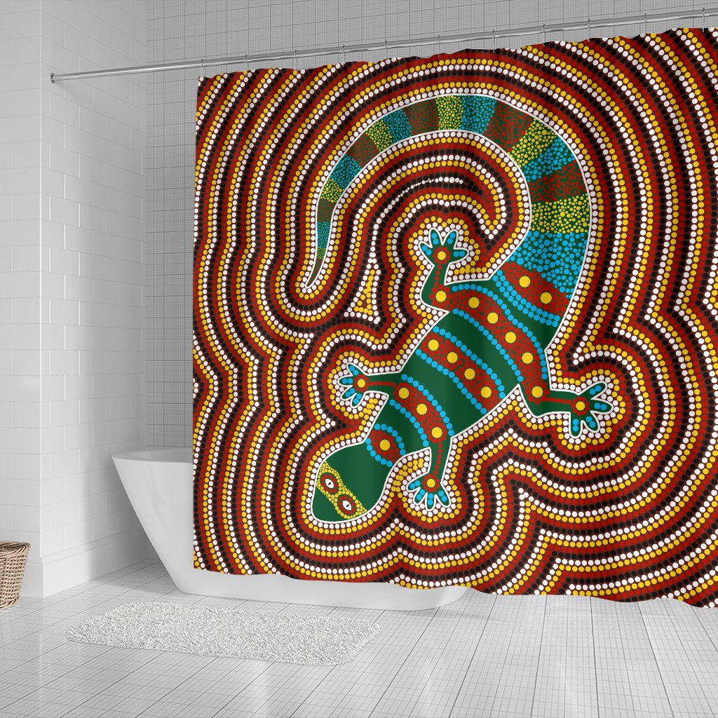 aboriginal-shower-curtain-lizard-dot-painting-patterns