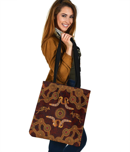 aboriginal-tote-bags-patterns-boomerang-snake-kangaroo
