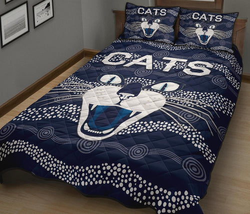 geelong-quilt-bed-set-cats-indigenous-navy