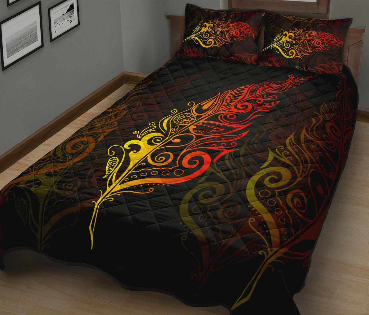 light-silver-fern-new-zealand-quilt-bed-set-sunset-vibe
