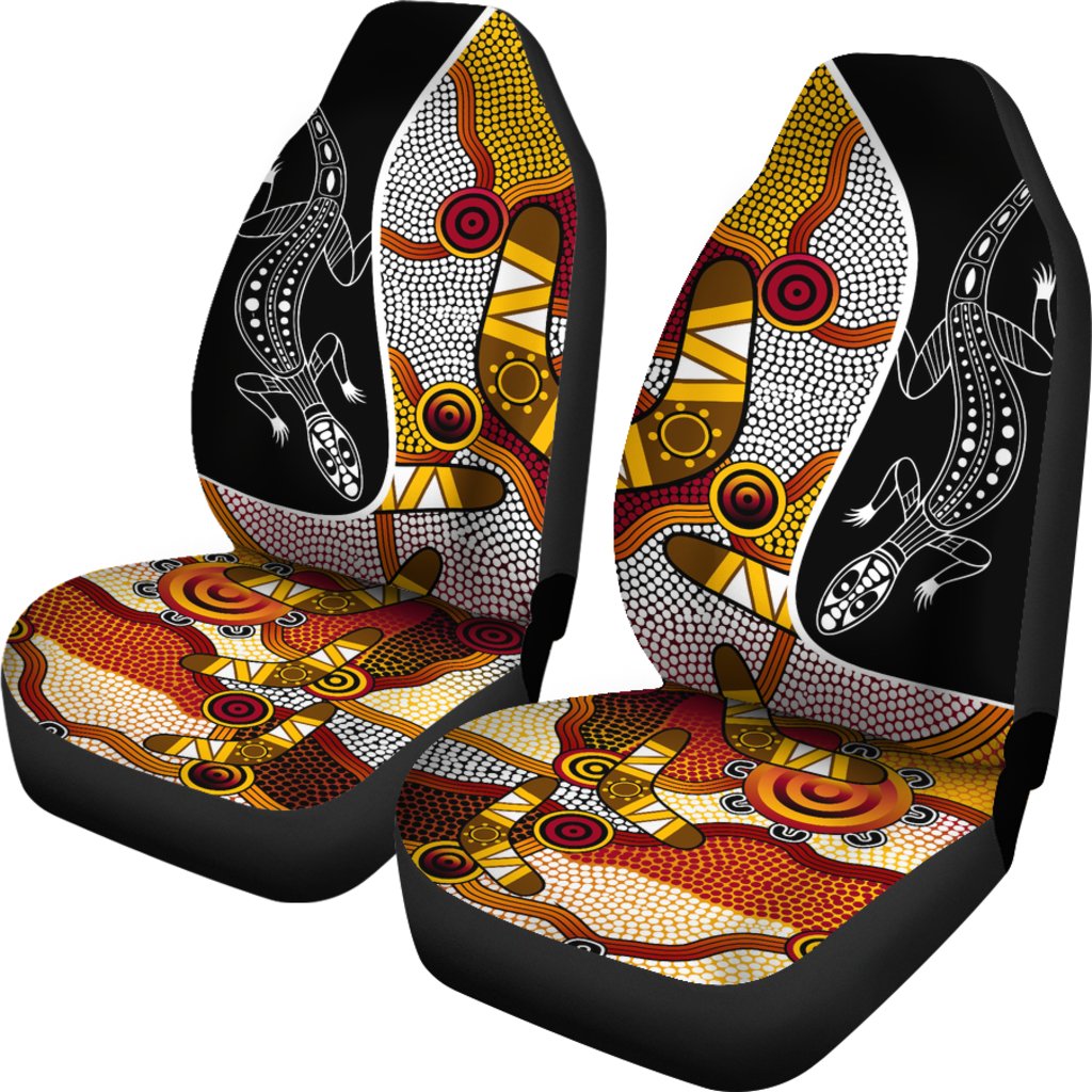 aboriginal-car-seat-covers-dot-painting-lizard-boomerang-seat-covers