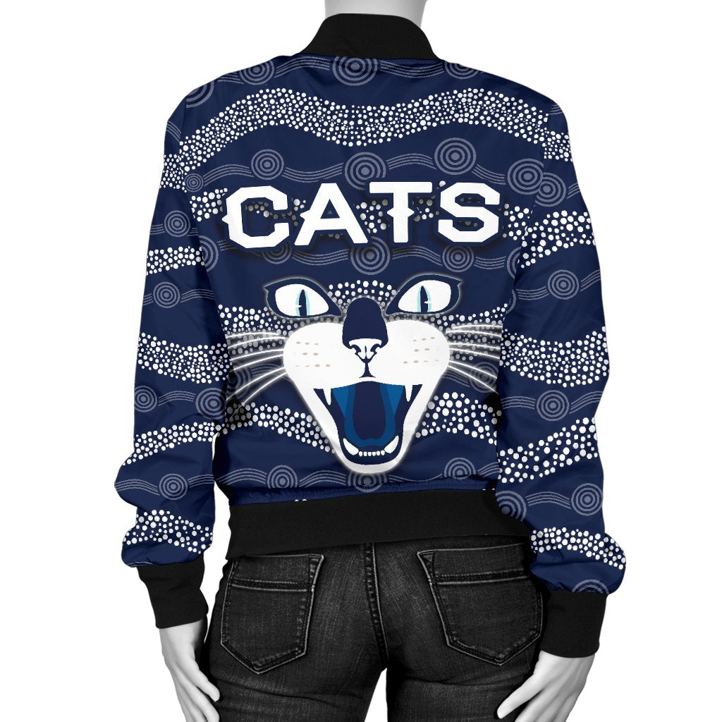 geelong-women-bomber-jacket-cats-indigenous-navy