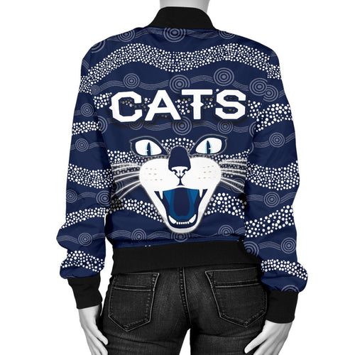 geelong-women-bomber-jacket-cats-indigenous-navy