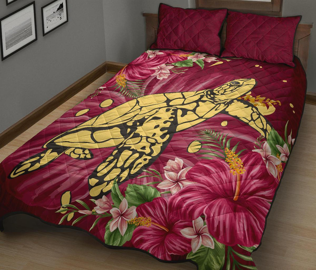 new-zealand-quilt-bed-set-turtle-polynesian-hibiscus