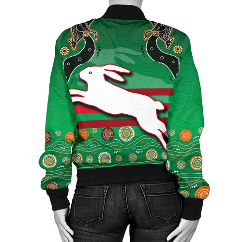 rabbitohs-women-bomber-jacket-indigenous-green