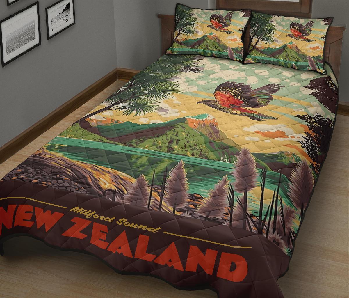 kea-parrot-new-zealand-poster-quilt-bed-set