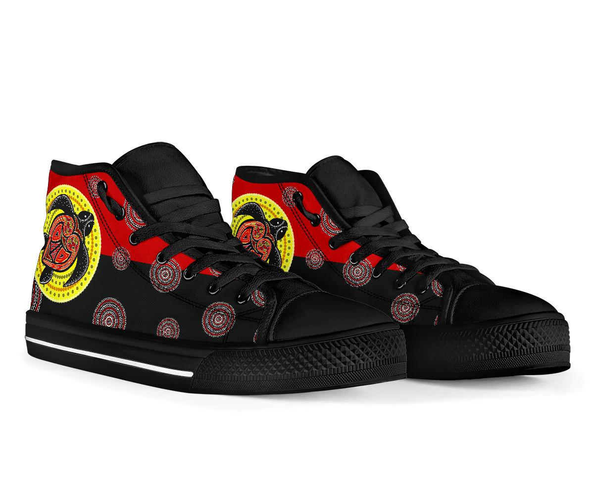 canvas-shoe-aboriginal-dot-painting-shoe-turtle-high-top