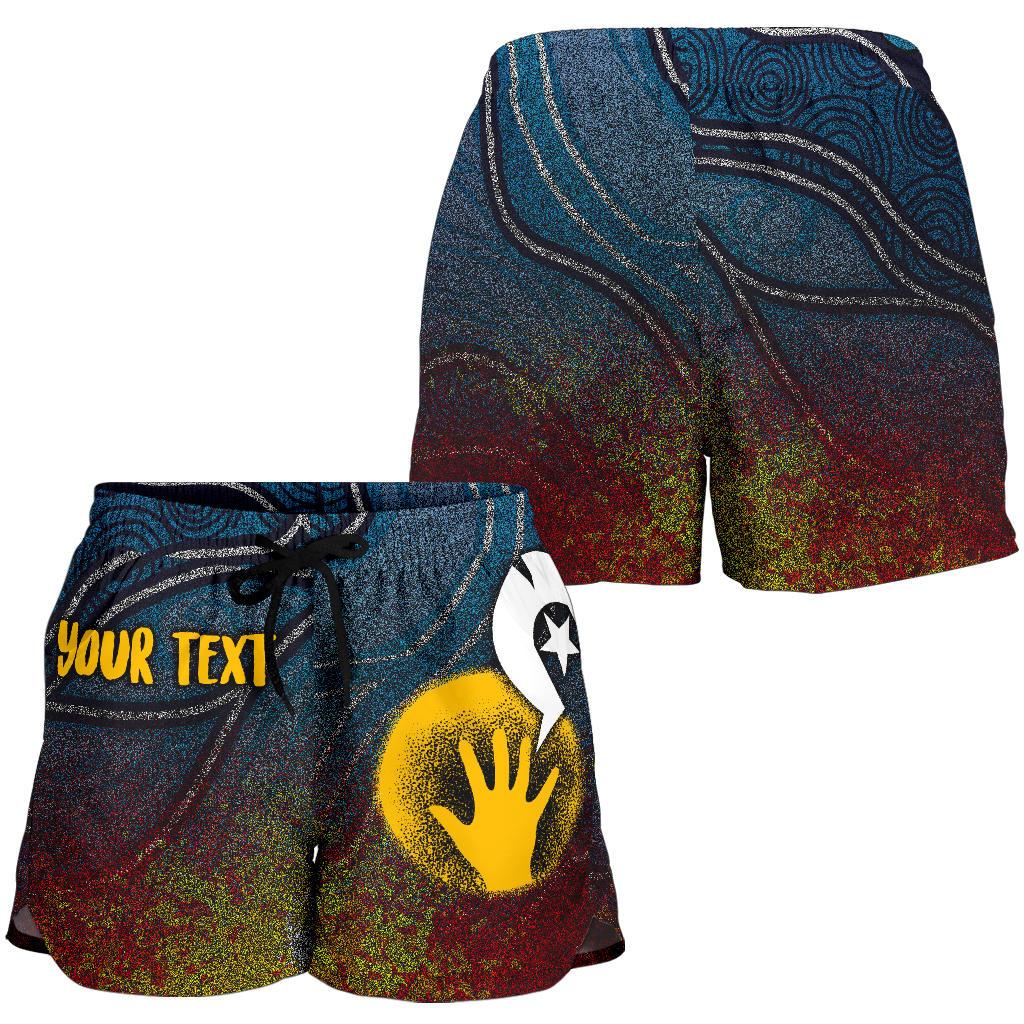 [Custom] Aboriginal Women's Shorts - Aboriginal and Torres Strait Islanders Flag - Vibe Hoodie