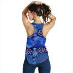 ABoriginal Women's Racerback Tank - Boomerangs And Dot Painting Art Ver02- - Vibe Hoodie