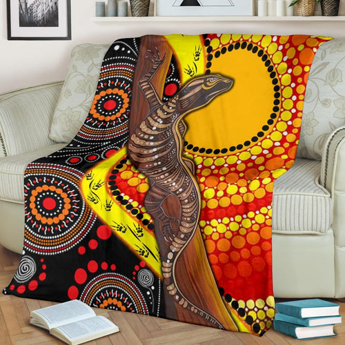premium-blanket-australian-aboriginal-dot-painting-sun-and-lizard