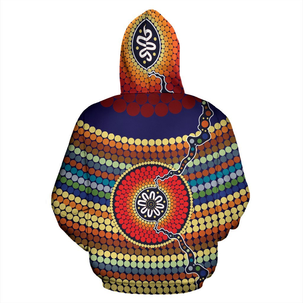 hoodie-aboriginal-dot-painting-hoodie-ver11-unisex