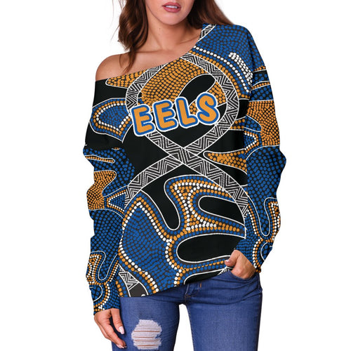 Parramatta Off Shoulder Sweater Eels Indigenous Version - Vibe Hoodie