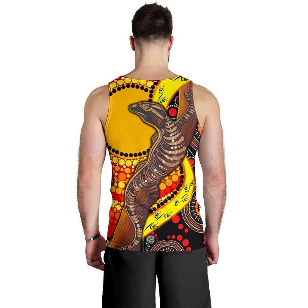mens-tank-top-australian-aboriginal-dot-painting-sun-and-lizard