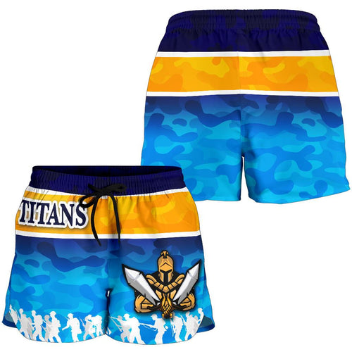 Gold Coast Women Shorts Titans Gladiator Anzac Day 2021 Version - Camouflage - Vibe Hoodie