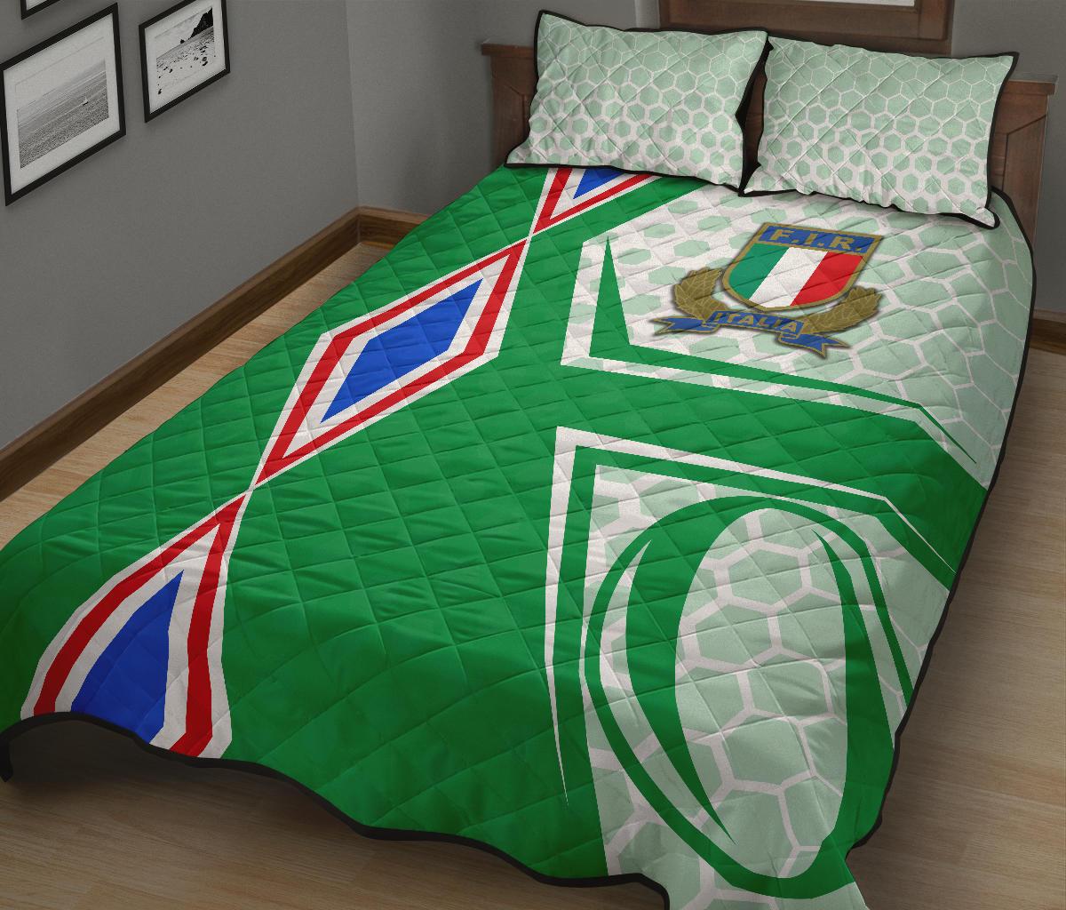 italy-rugby-quilt-bed-set-gli-azzurri-vibes-green