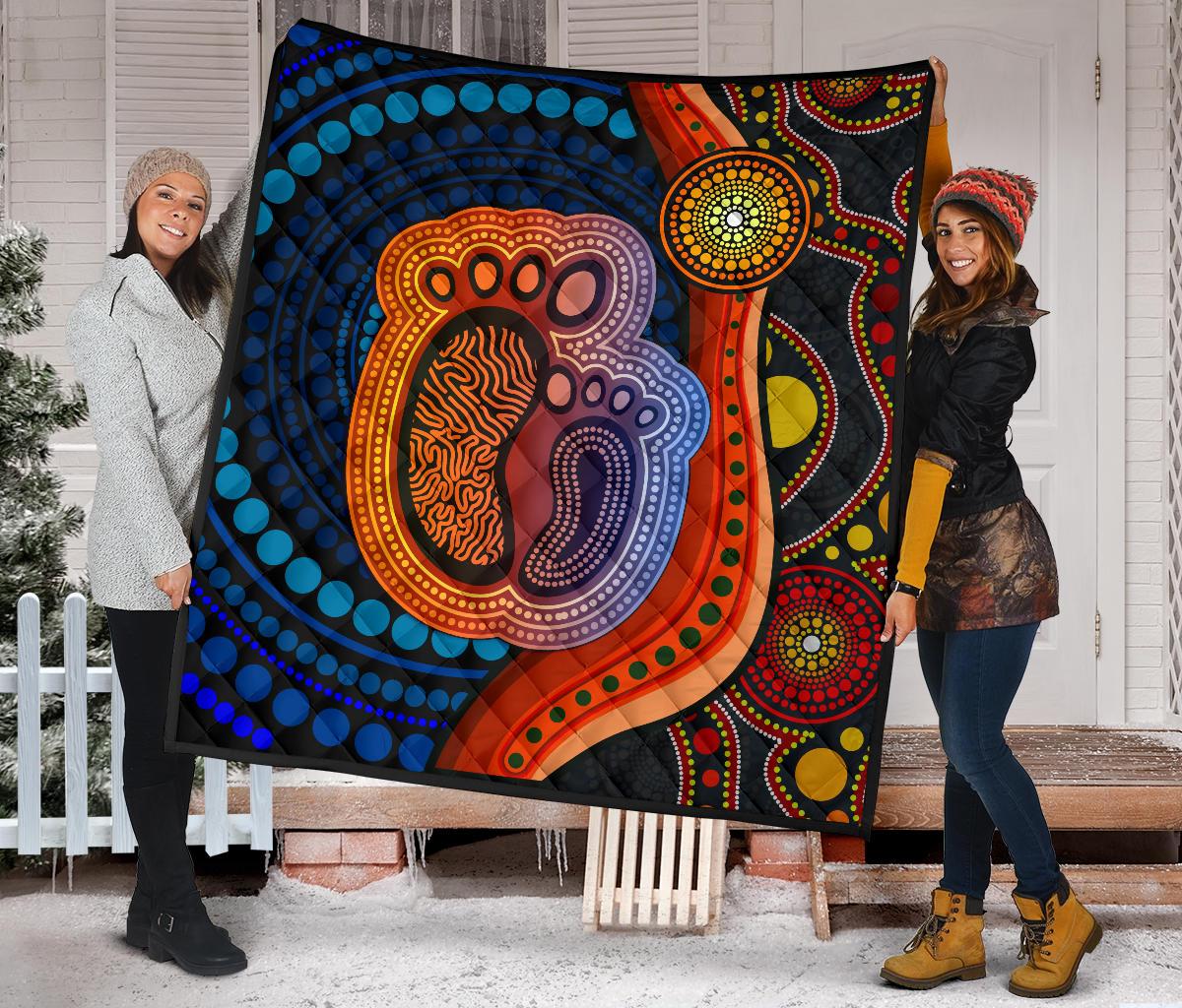 1st-australia-premium-quilt-aboriginal-mother-and-son-foot