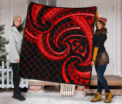 new-zealand-maori-mangopare-premium-quilt-polynesian-red
