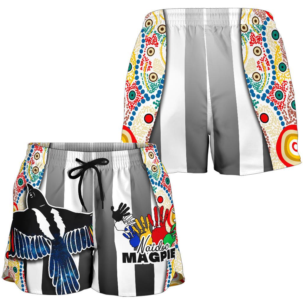 Magpies Naidoc Week All Over Print Women's Shorts Collingwood Modern Style - Vibe Hoodie