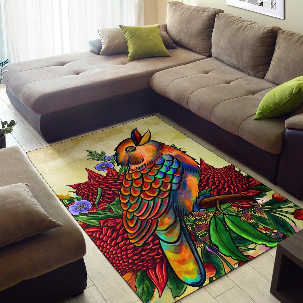 area-rug-australia-kookaburra-with-waratah