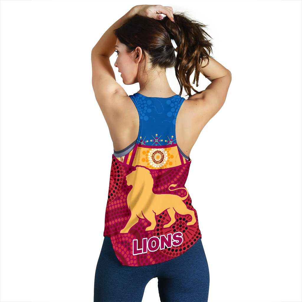 Brisbane Indigenous Women Racerback Tank Proud Lions - Vibe Hoodie
