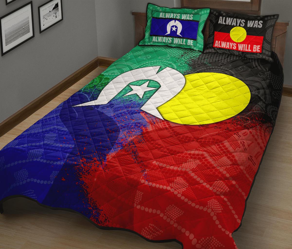 aboriginal-quilt-bed-set-australia-naidoc-week-indigenous-flag-style