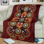 aboriginal-premium-blanket-aboriginal-dot-painting-flowers-style