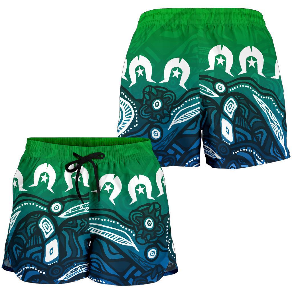 Torres Strait Islands Women's Shorts - Blue - Vibe Hoodie
