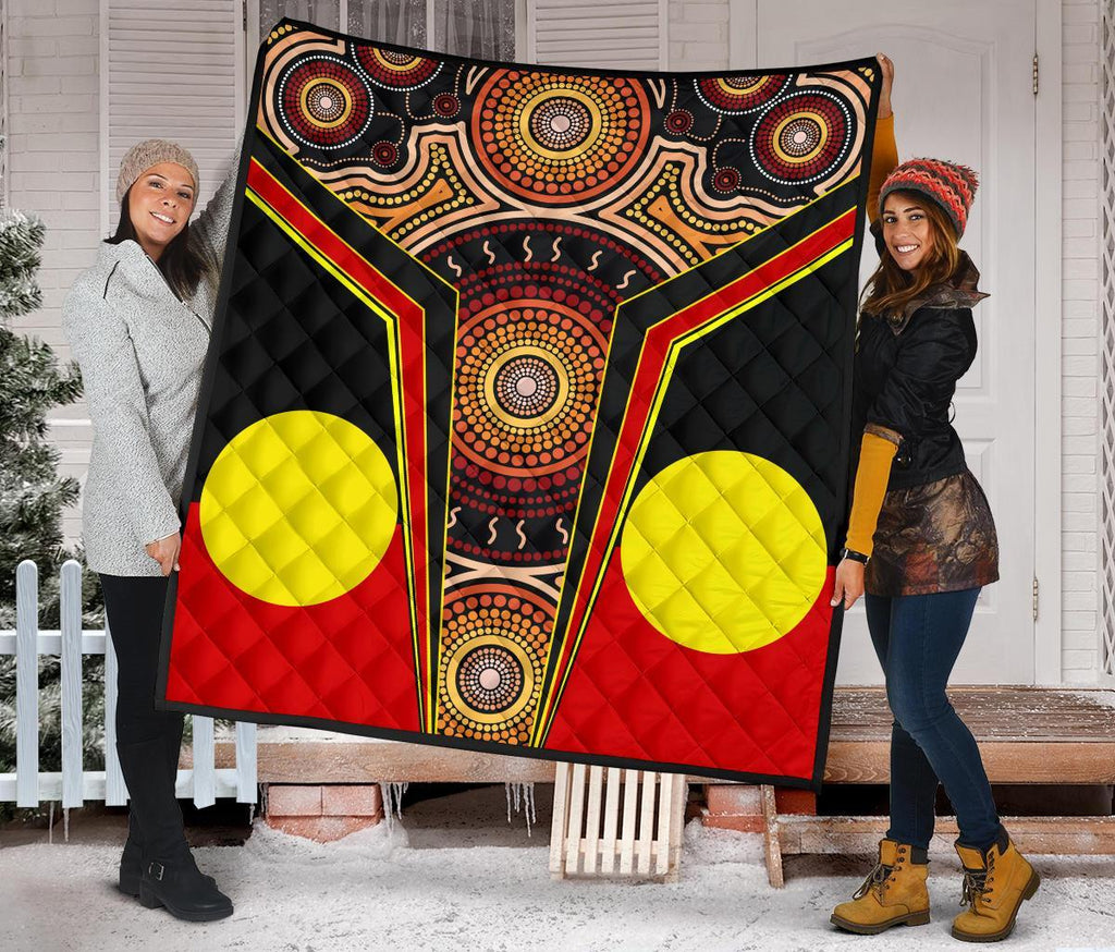 premium-quilt-aboriginal-with-dot-painting-art