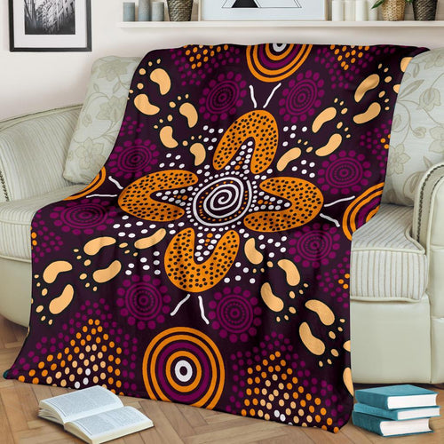 aboriginal-premium-blanket-flowers-dot-panting-art