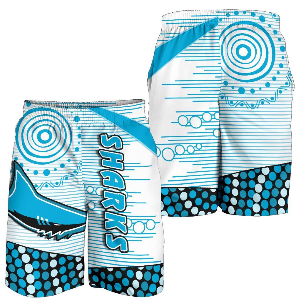 combo-polo-shirt-and-men-short-sharks-cronulla-indigenous-unique