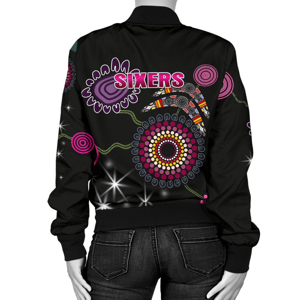 sydney-womens-bomber-jacket-sixers-indigenous-black