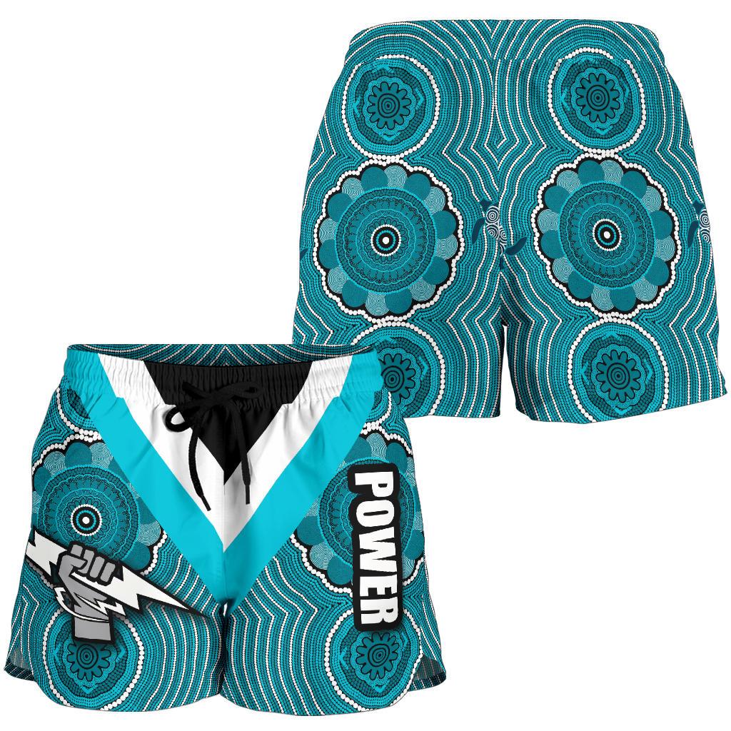 Port Adelaide All Over Print Women's Shorts Power - Vibe Hoodie