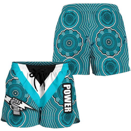 Port Adelaide All Over Print Women's Shorts Power - Vibe Hoodie