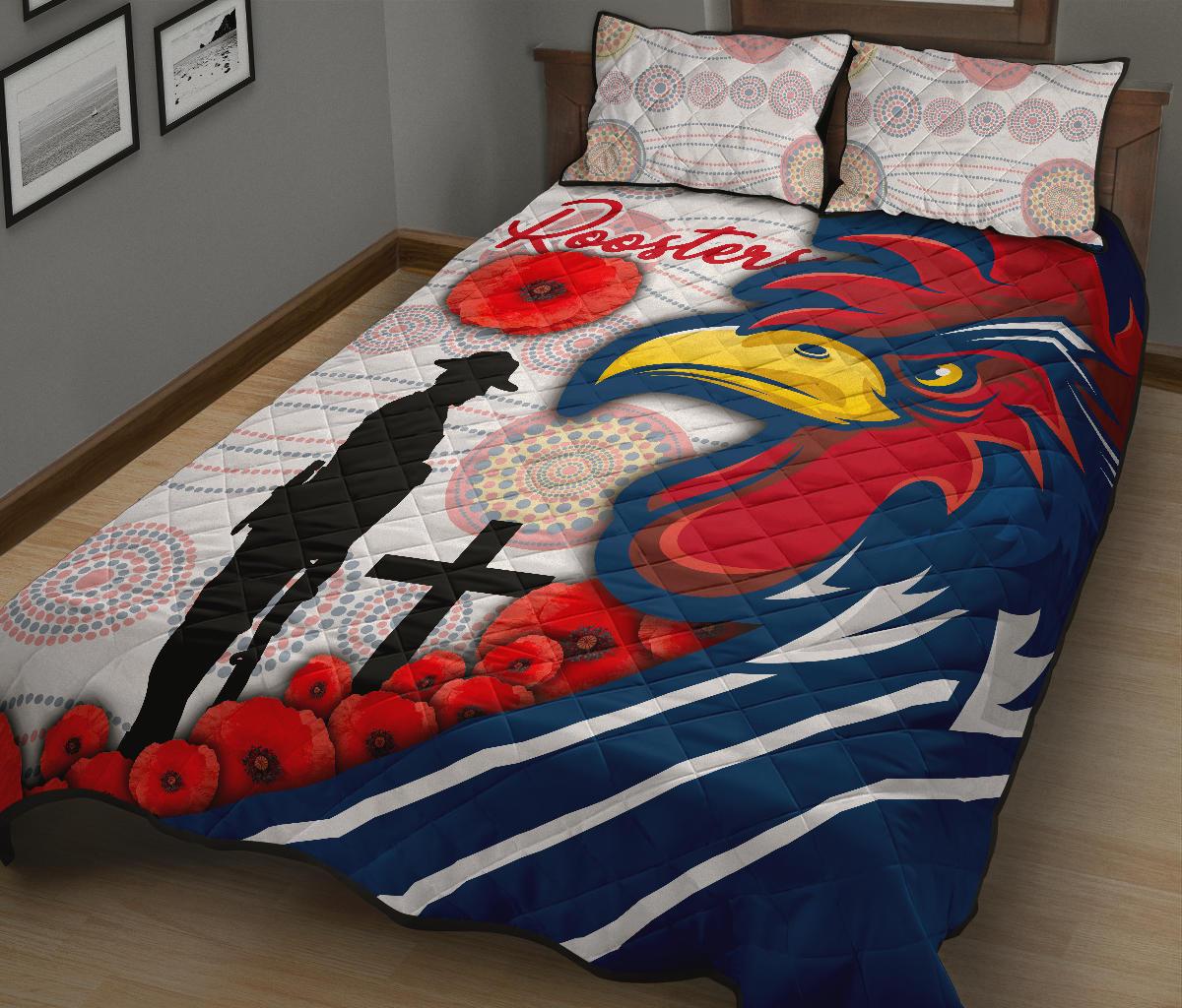 australia-roosters-quilt-bed-set-anzac-day-three-tiles-style