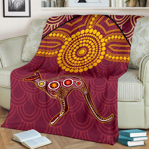 aboriginal-premium-blanket-aboriginal-kangaroo