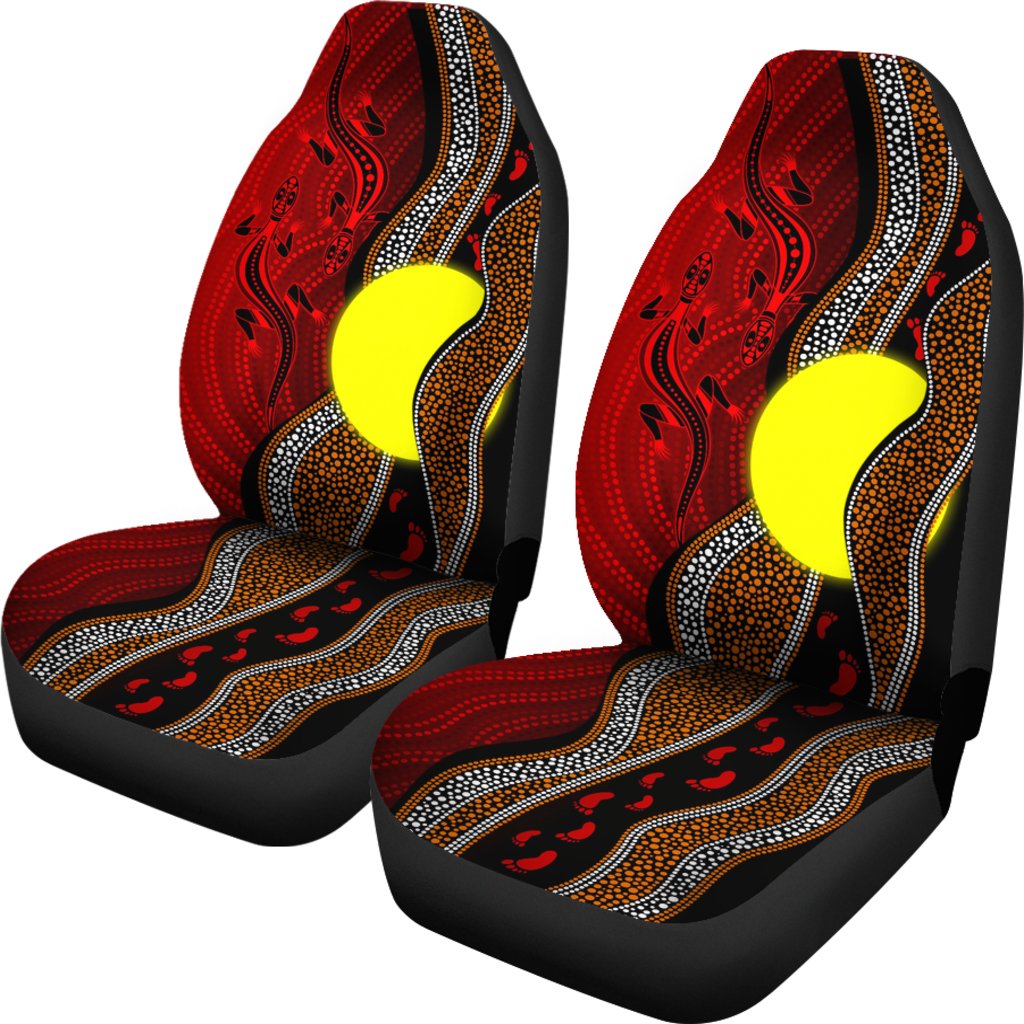 aboriginal-carseat-covers-aboriginal-flag-lizard-dot-painting-style