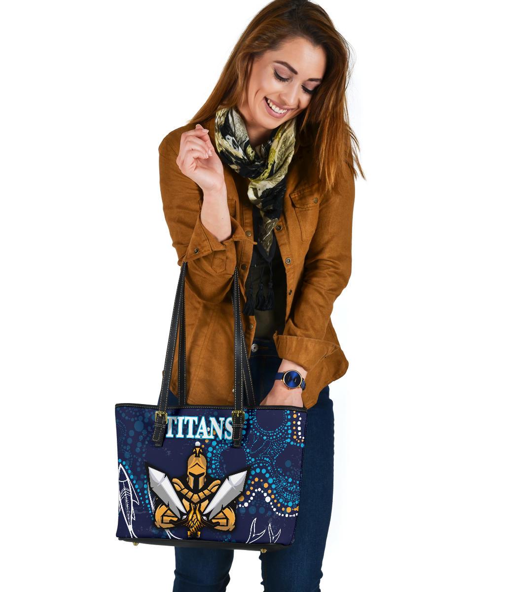 gold-coast-small-leather-tote-titans-gladiator-indigenous
